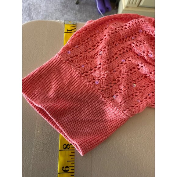 2 pc Colorful Boho Ruffled Dress Pink Textured Bodice & Crochet Shrug Small - Picture 15 of 15